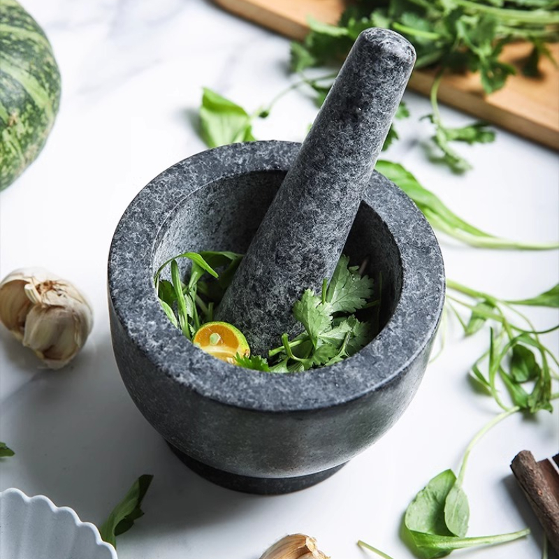 Mortar Pestle Granite - Ensemble de mortier et de pilon,