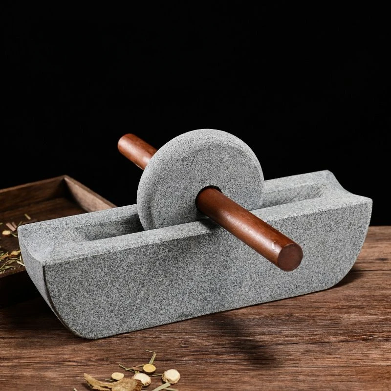 Moulin à pierre traditionnel p - Mortar Pestle Granite avis et prix