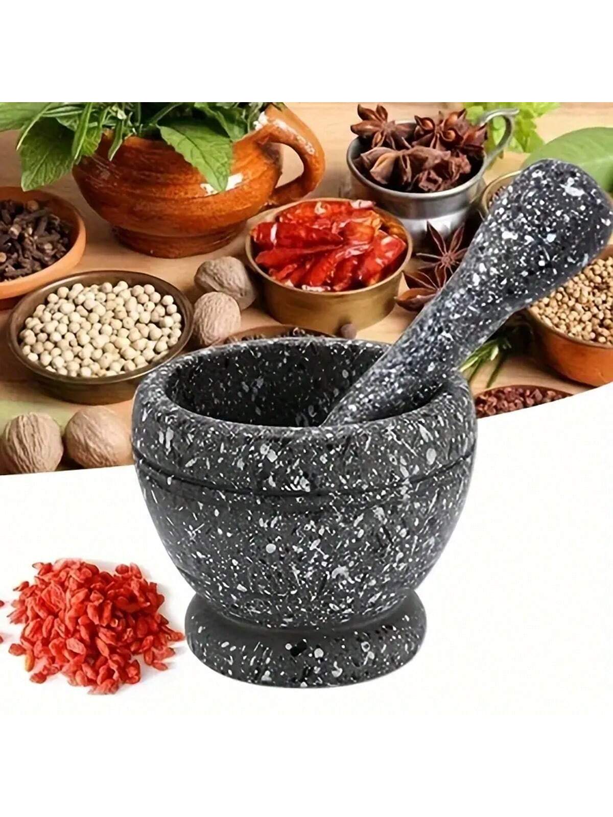 Presse-ail Texture granit, ens - Mortar Pestle Granite avis et prix