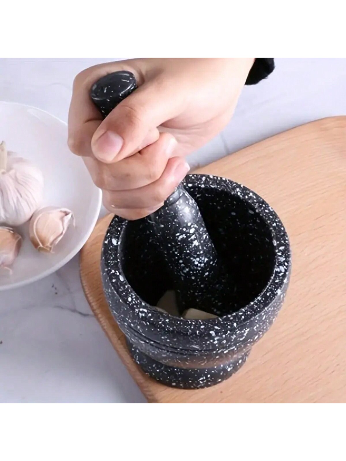 Presse-ail Texture granit, ens - Mortar Pestle Granite avis et prix